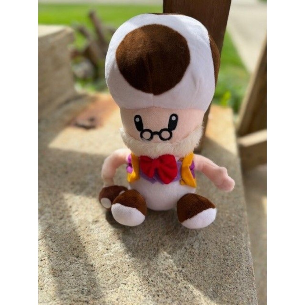 2011 Super Mario Toadsworth Plush Old Toad 10" Nintendo